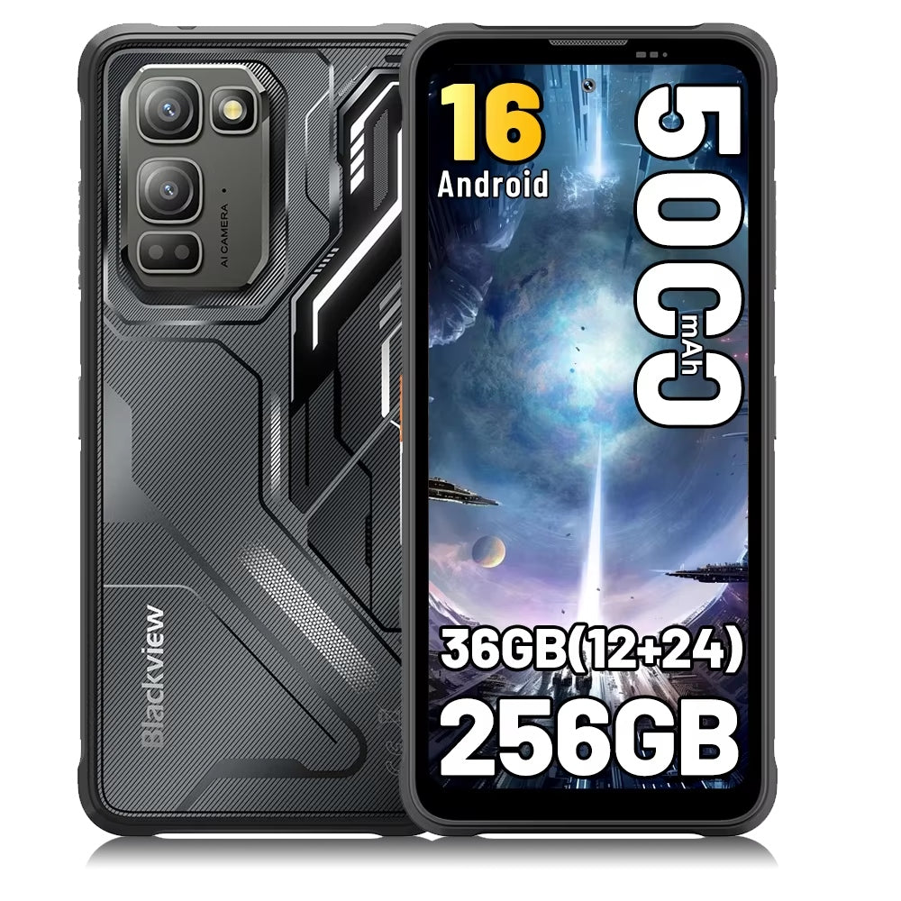 Blackview Fort 5 Android 16 Indestructible Mobile Phone,36GB+256GB