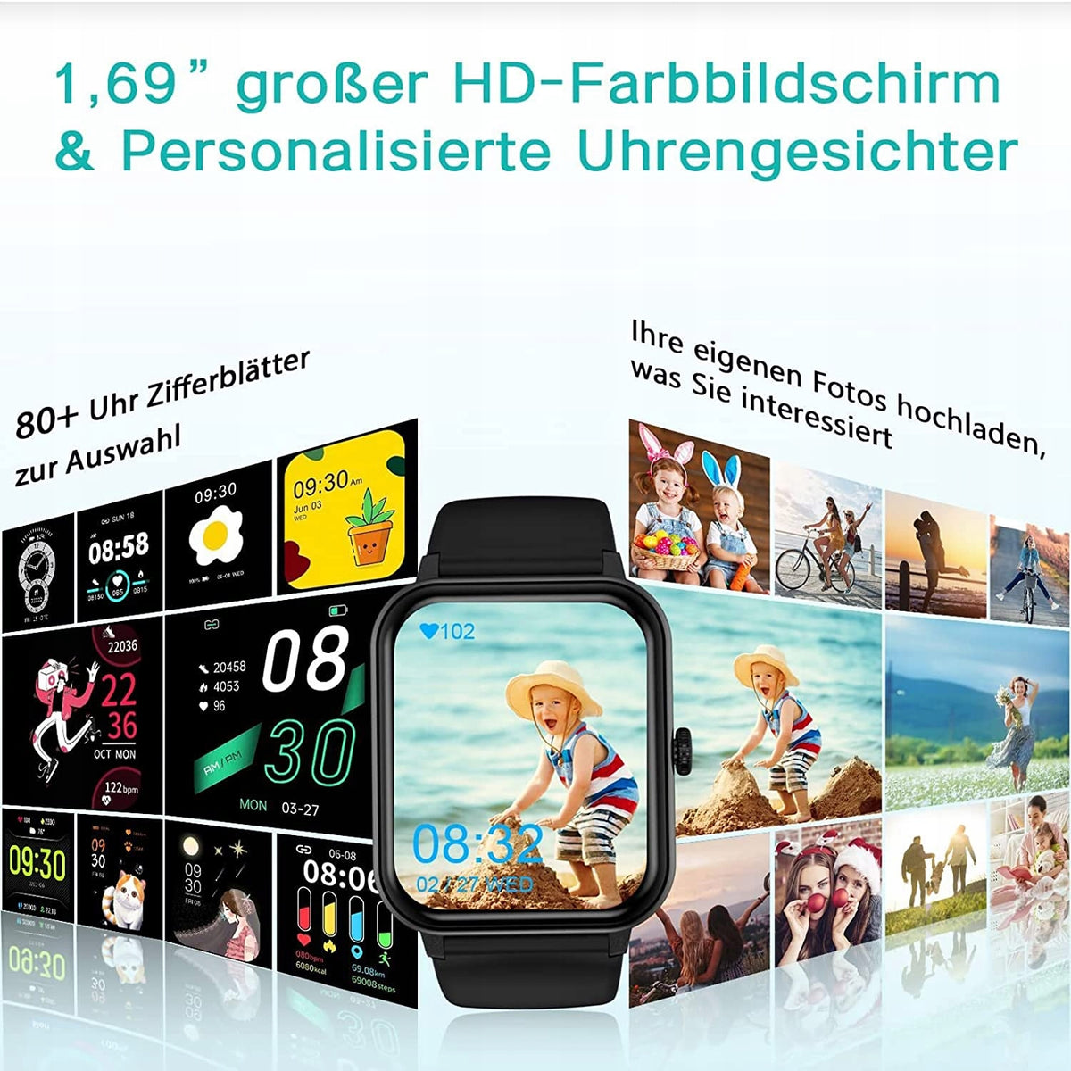 Blackview R3 PRO smartwatch heart rate sleep SpO2 oxygen temperature IP68 weather Brand Blackview
