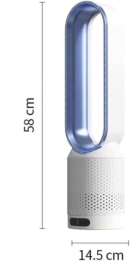 Bladeless fan with remote control 8 speeds quiet oscillation Packaging status original