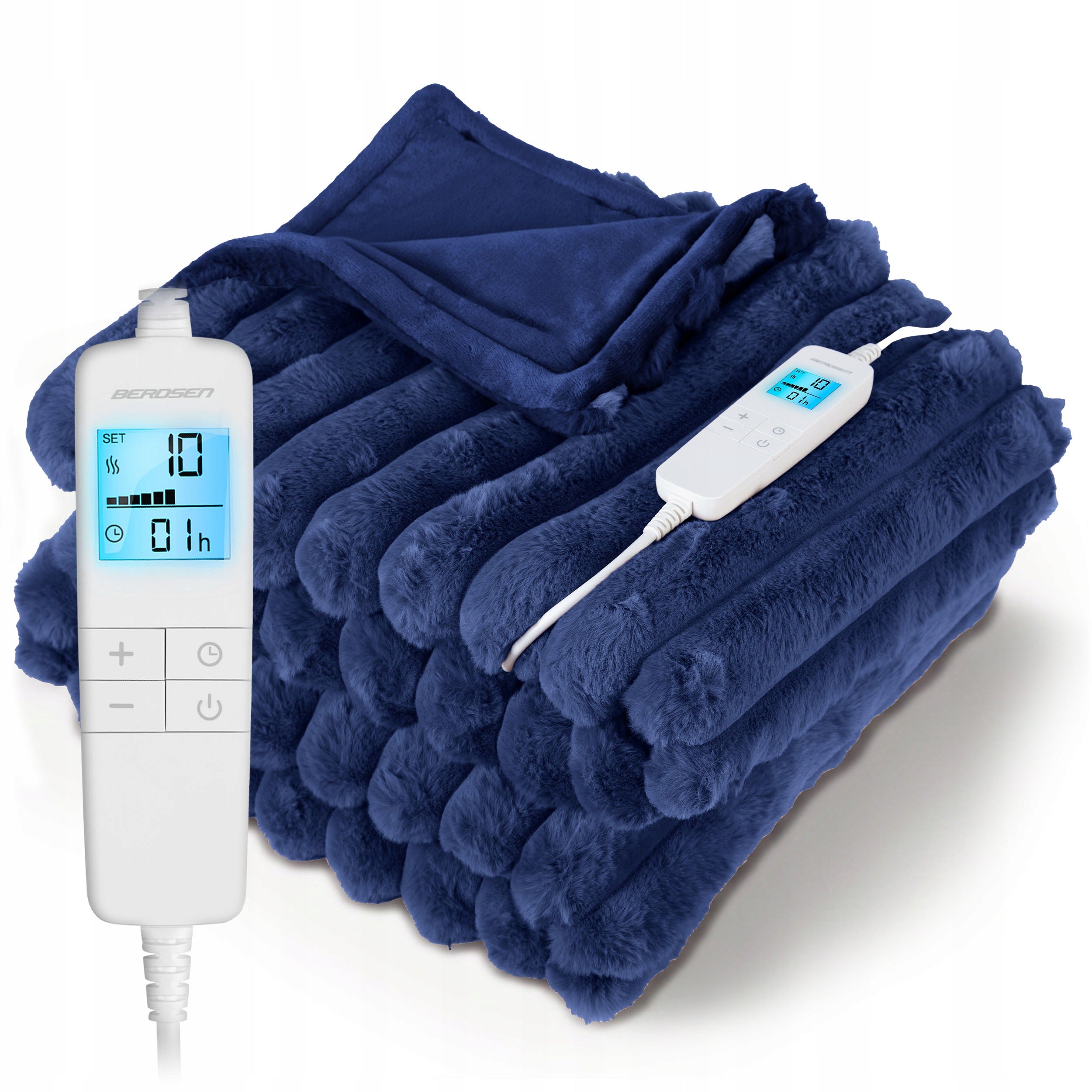 Blanket Electric Heated Plush 180x160 Thick Soft Large LCD Remote Control Packaging status original