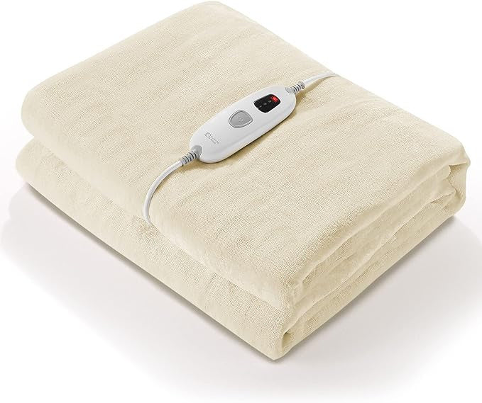Blanket Electric Heating Mat 130x180 Remote Control Beige 4 Levels