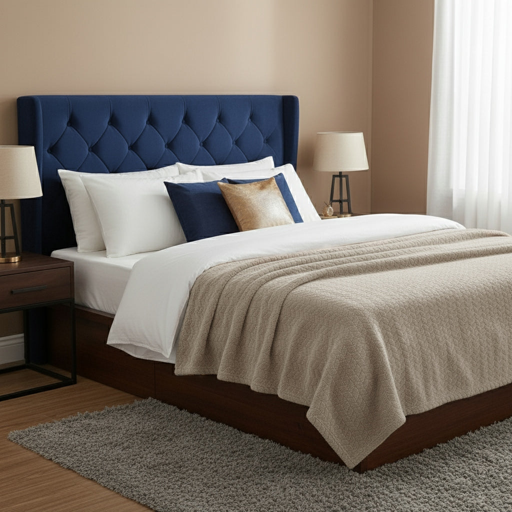 Blanket Herringbone Pled Bedspread Sofa Soft Fashionable BEIGE 160x200 Manufacturer code KOC-4-160X200-2A