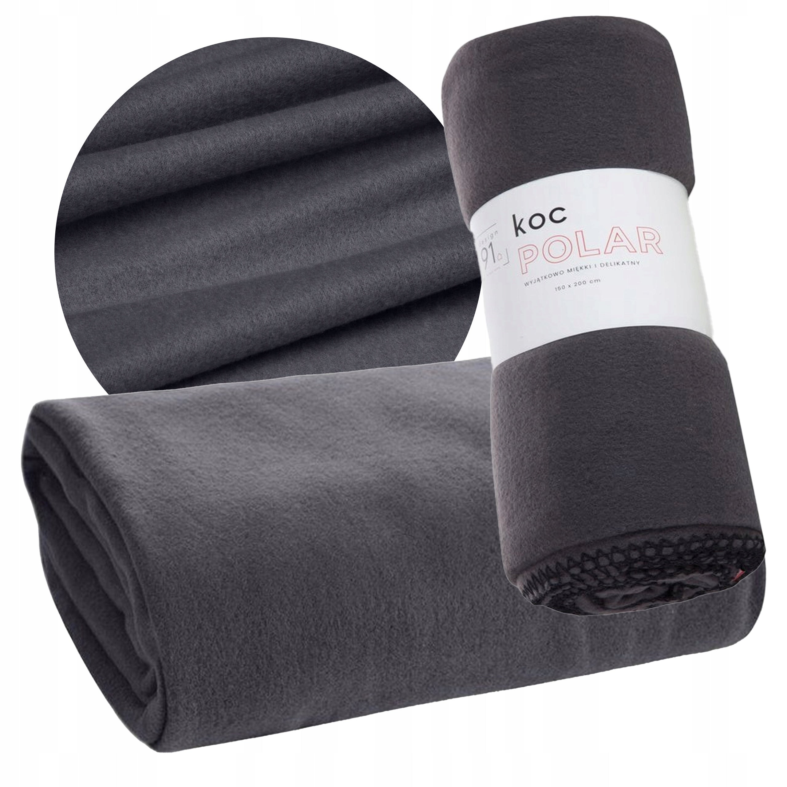 Blanket POLAR 150x200 cm fleece steel BEDSPREAD COUCH SOFT WARM Packaging status original