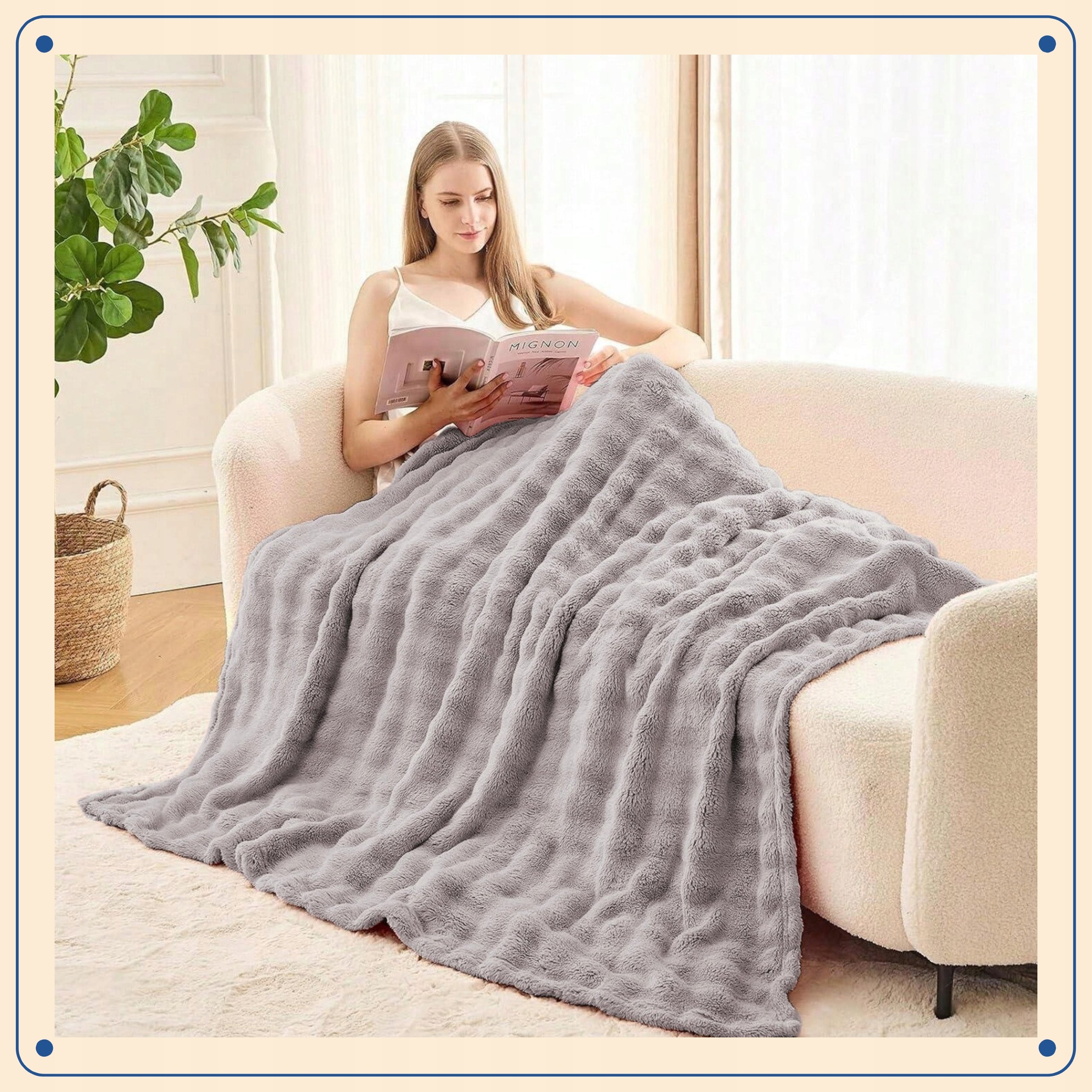 Blanket Thick Bedspread 160x200 with Microfiber Warm Nice Bubble Colors Manufacturer code KOC Z MIKROFIBRY 160X200 PLED NA ŁÓŻKO