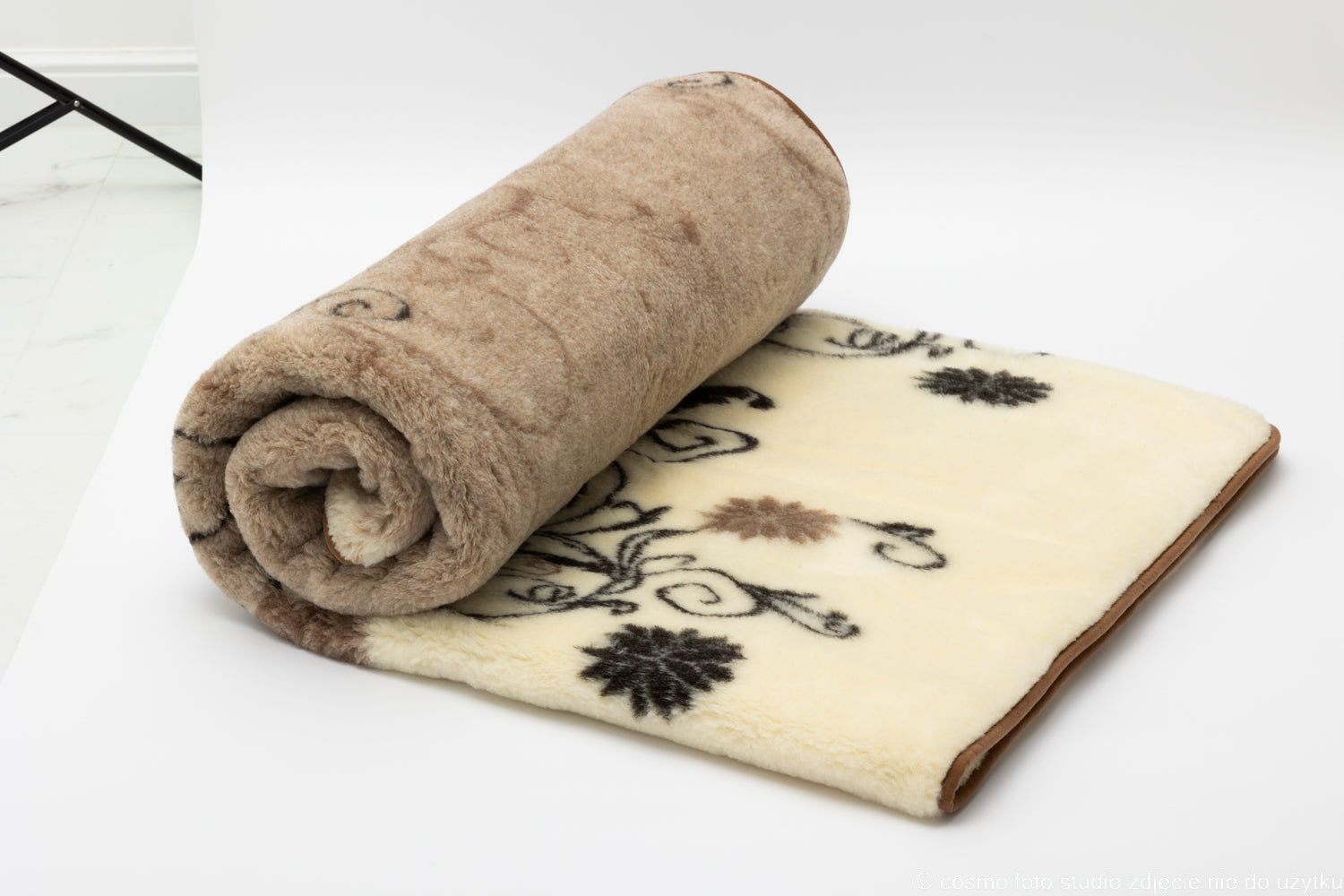 Blanket Wool Merinos Australian 100% Wool pattern elegant brown beige 140x200 EAN (GTIN) 5905562281032