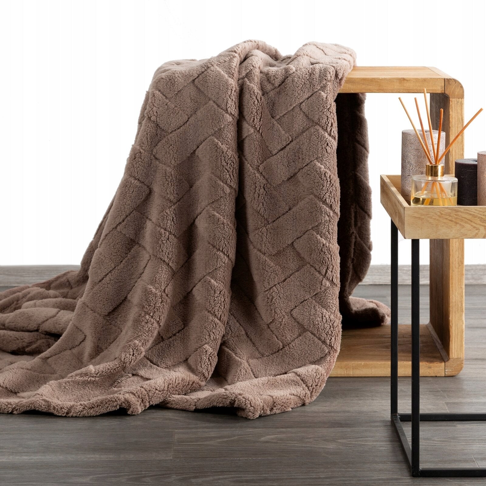 Blanket bedspread 200x220 c.beige thick soft fluffy Brand Eurofirany