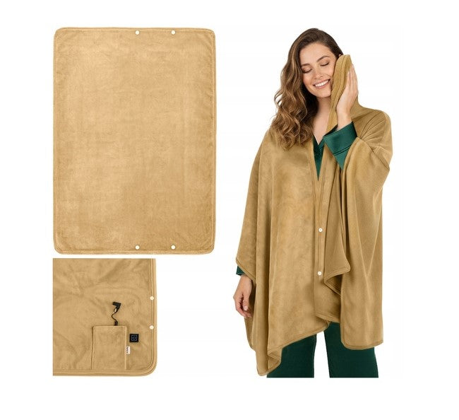 Blanket beige lectric heating 160x90 cm for back light beige battery