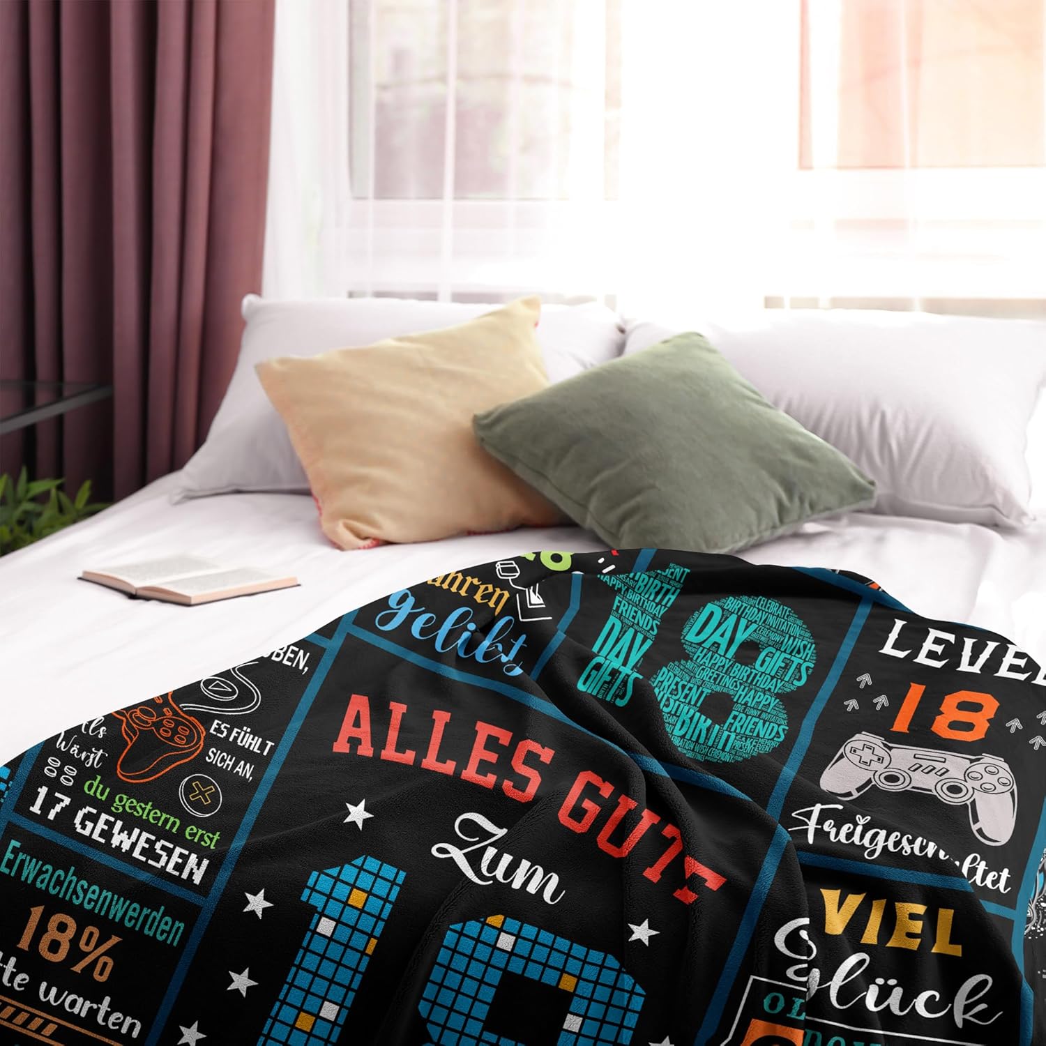 Blanket for 18th Birthday Flannel Soft 150x130 cm Birthday Gift Packaging status original