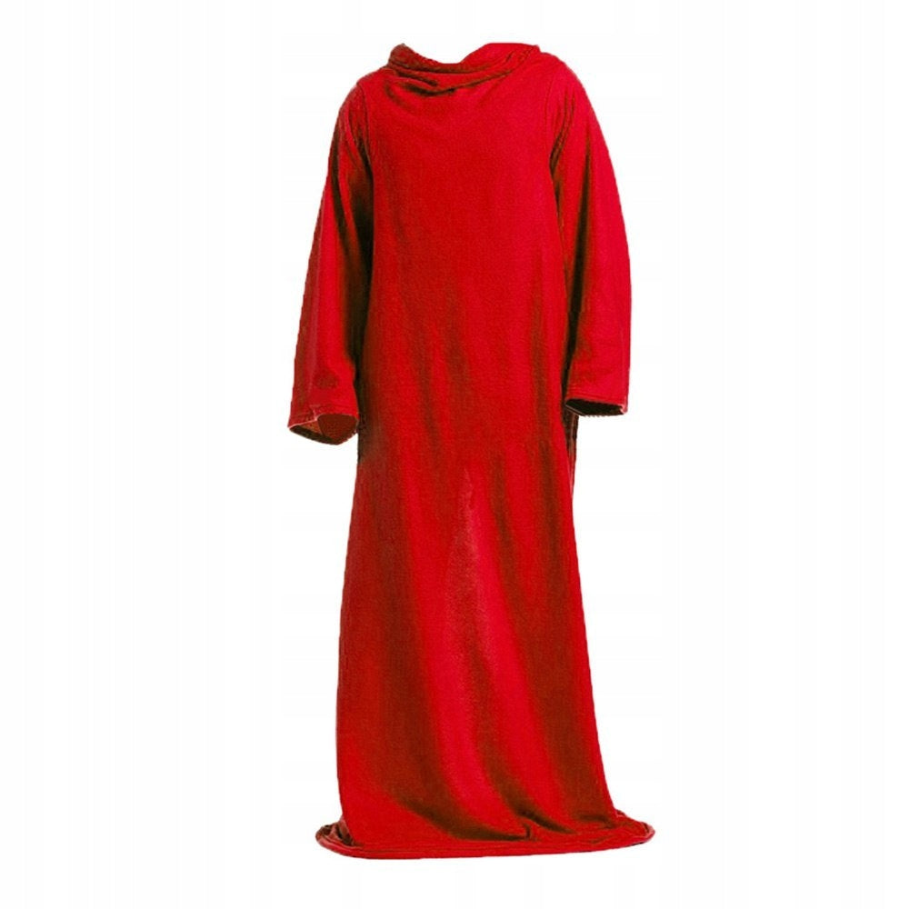 Blanket with fleece sleeves for reading warm large high quality workmanship Medical device type accessories for a medical device or a product without an intended medical purpose