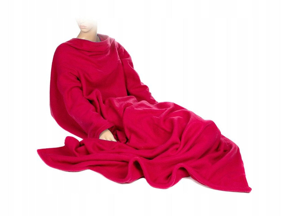 Blanket with fleece sleeves for reading warm large high quality workmanship