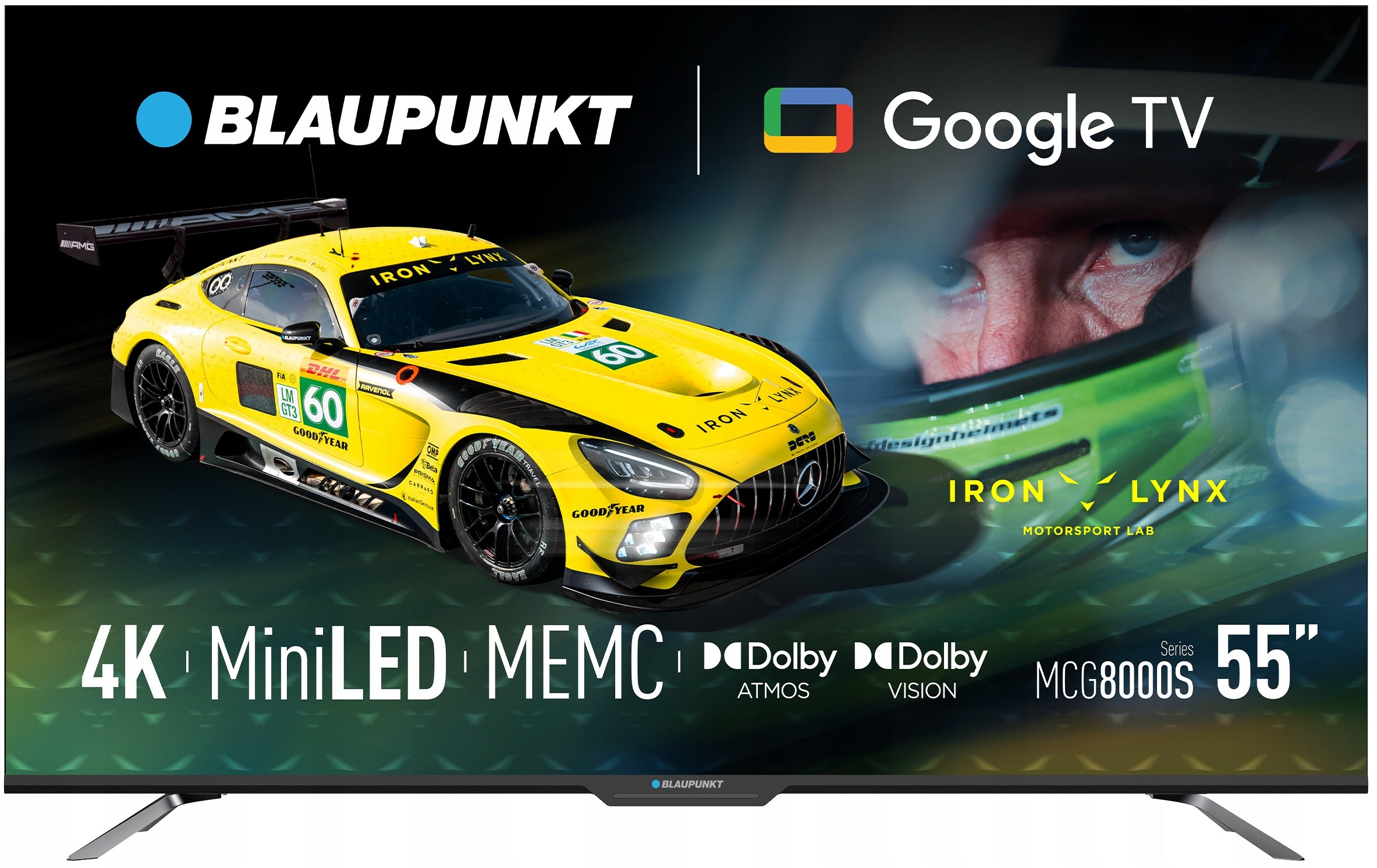 Blaupunkt 55MCG8000S TV 55 INCH MINILED 4K UHD Google TV WIFI SMART 700 NIT