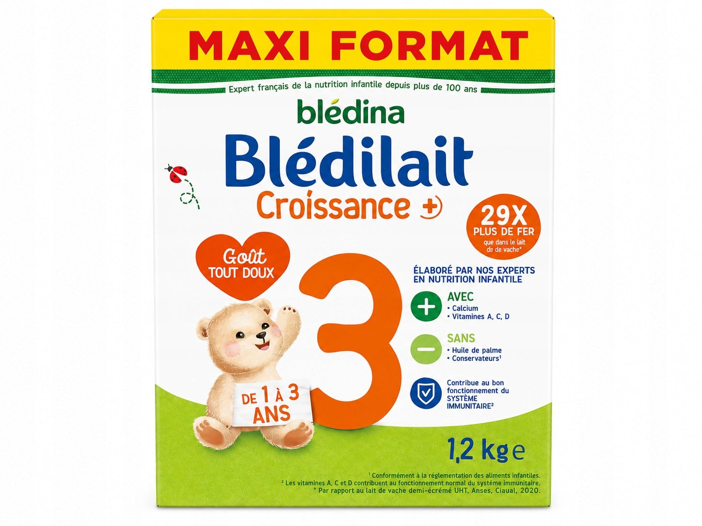 Bledina Blédilait Croissance 3 Powdered milk 1,2 kg 1 to 3 years