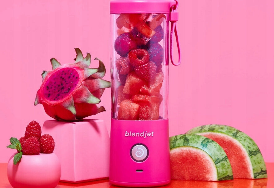 BlendJet 2 Dark Pink USB Cup Blender Strong Crushes Ice Packaging status original