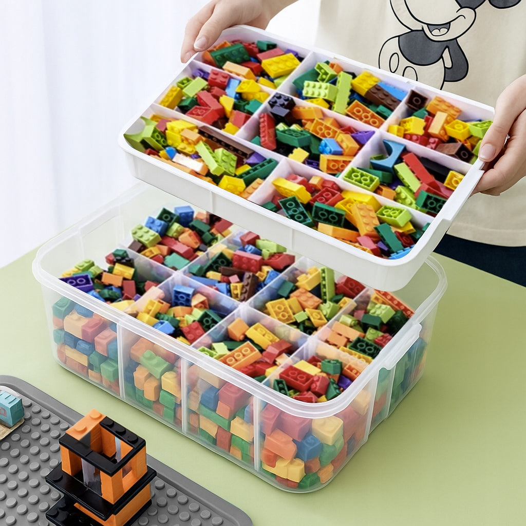 Block Container Box 29l Organizer with Compartments Large 4 Storey Brand Kruzzel