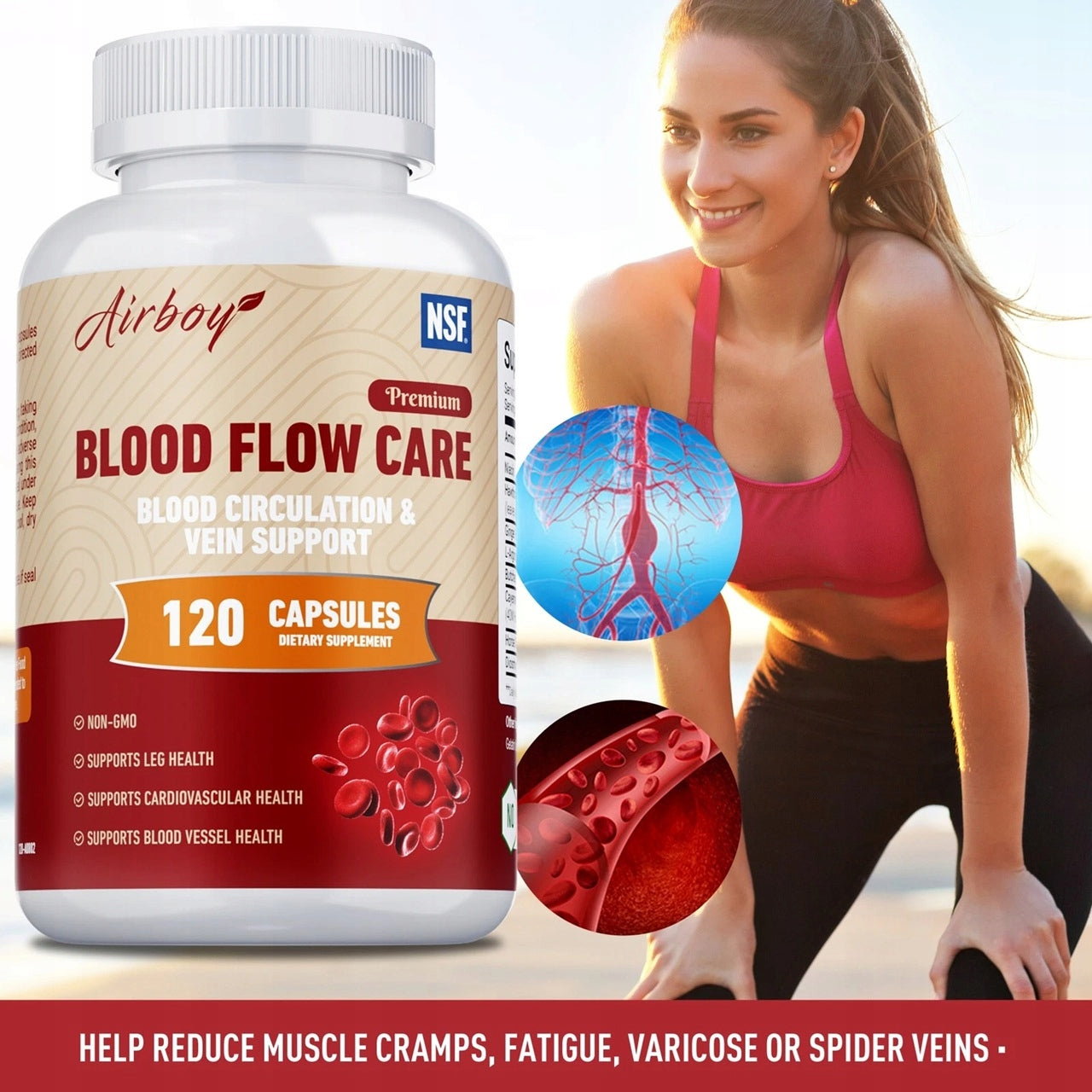 Blood Flow Care – nitric oxide enhancer, cleansing of veins and arteries... Packaging status original