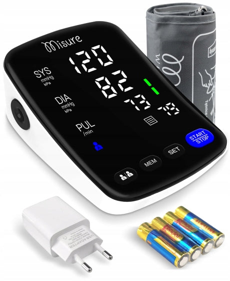 Blood Pressure Monitor Misure MI Med 6 Arrhythmia Speaks in Polish LED Power Supply USB Case Medical device yes