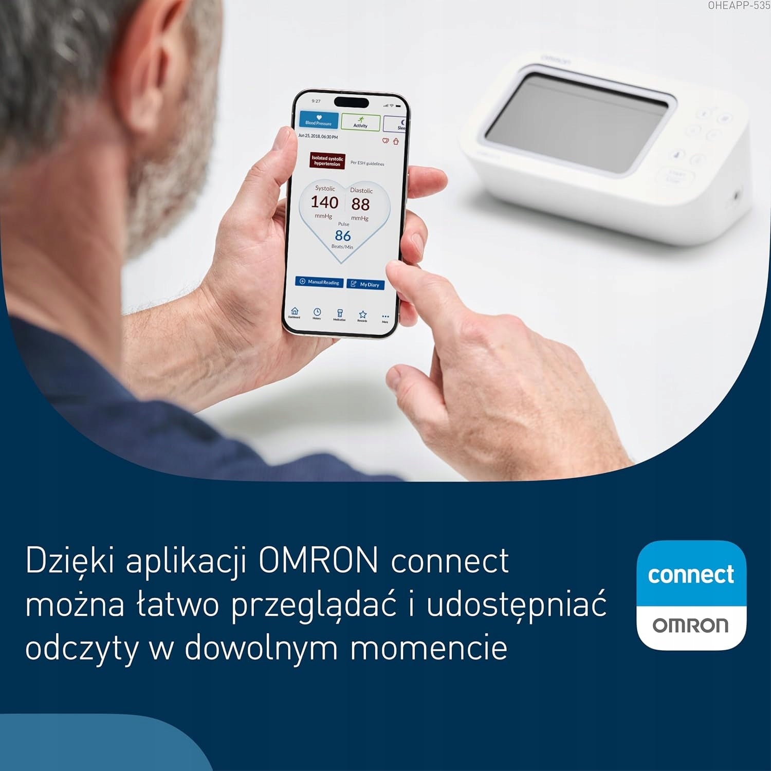 Blood pressure monitor Omron X7 Smart AFib HEM-7380T1-EOSL cuff 22-42 cm Medical device yes