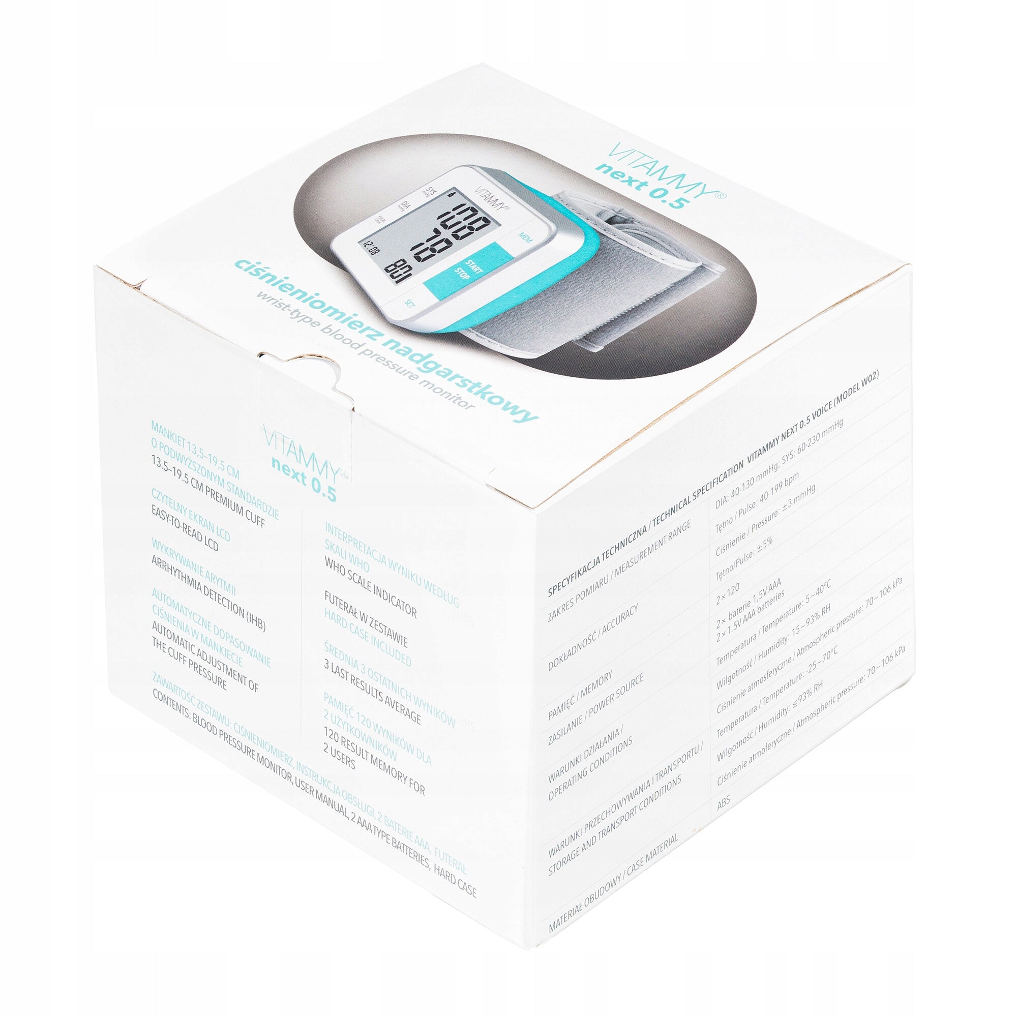 Blood pressure monitor VITAMMY Next 0.5 White and blue Brand VITAMMY