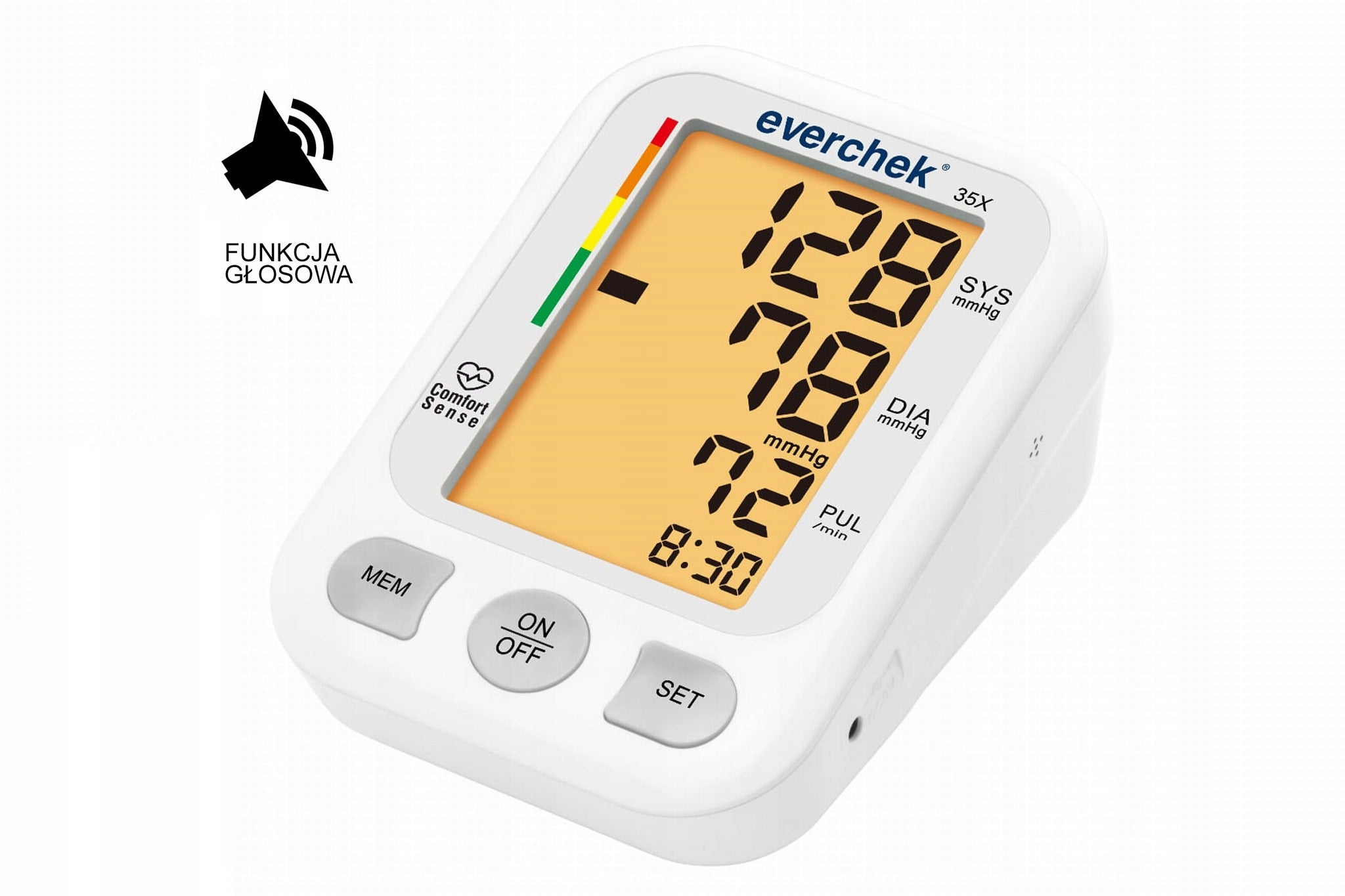 Blood pressure monitor with voice function EVERCHEK CA400with power supply Manufacturer of a medical device PMT sp. z o.o.