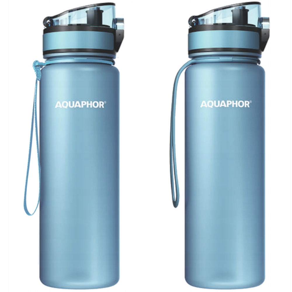Blue Filter Bottle AQUAPHOR CITY 0,5 L set + 3 cartridges filters Brand Aquaphor