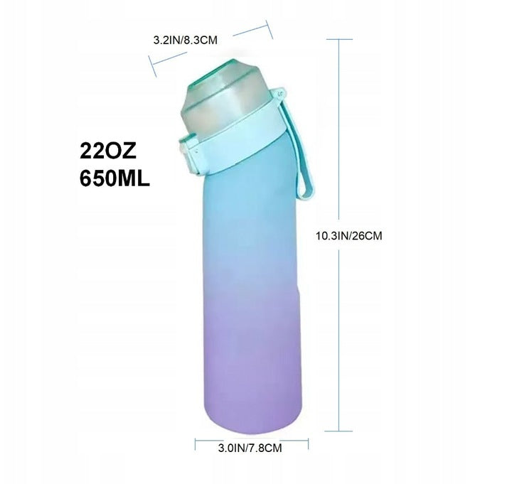 Blue Flavoured Water Bottle 650ml With 7 Fragrance Rings Manufacturer code WO-TK001