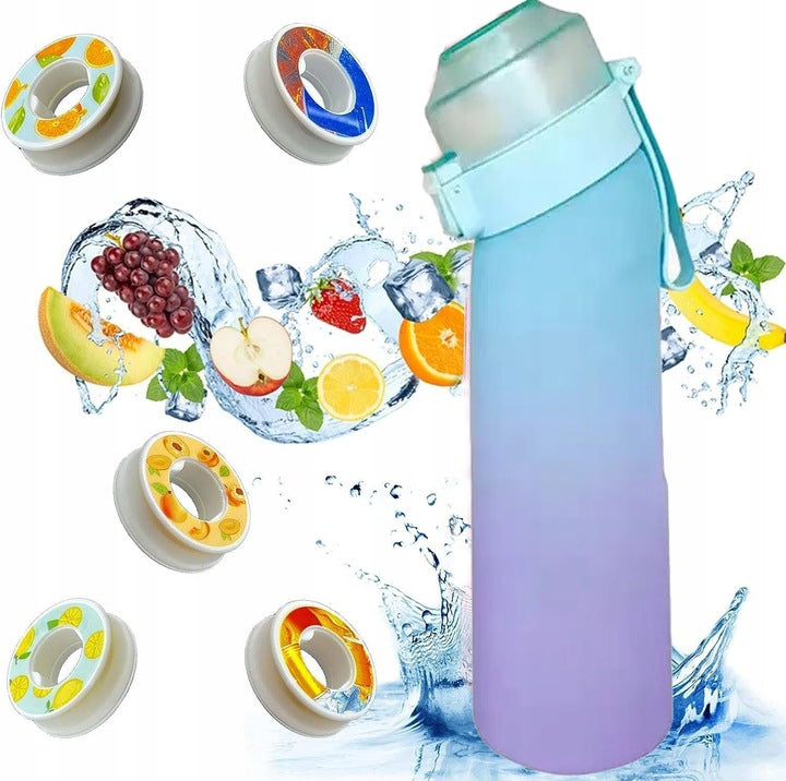 Blue Flavoured Water Bottle 650ml With 7 Fragrance Rings Model tritan