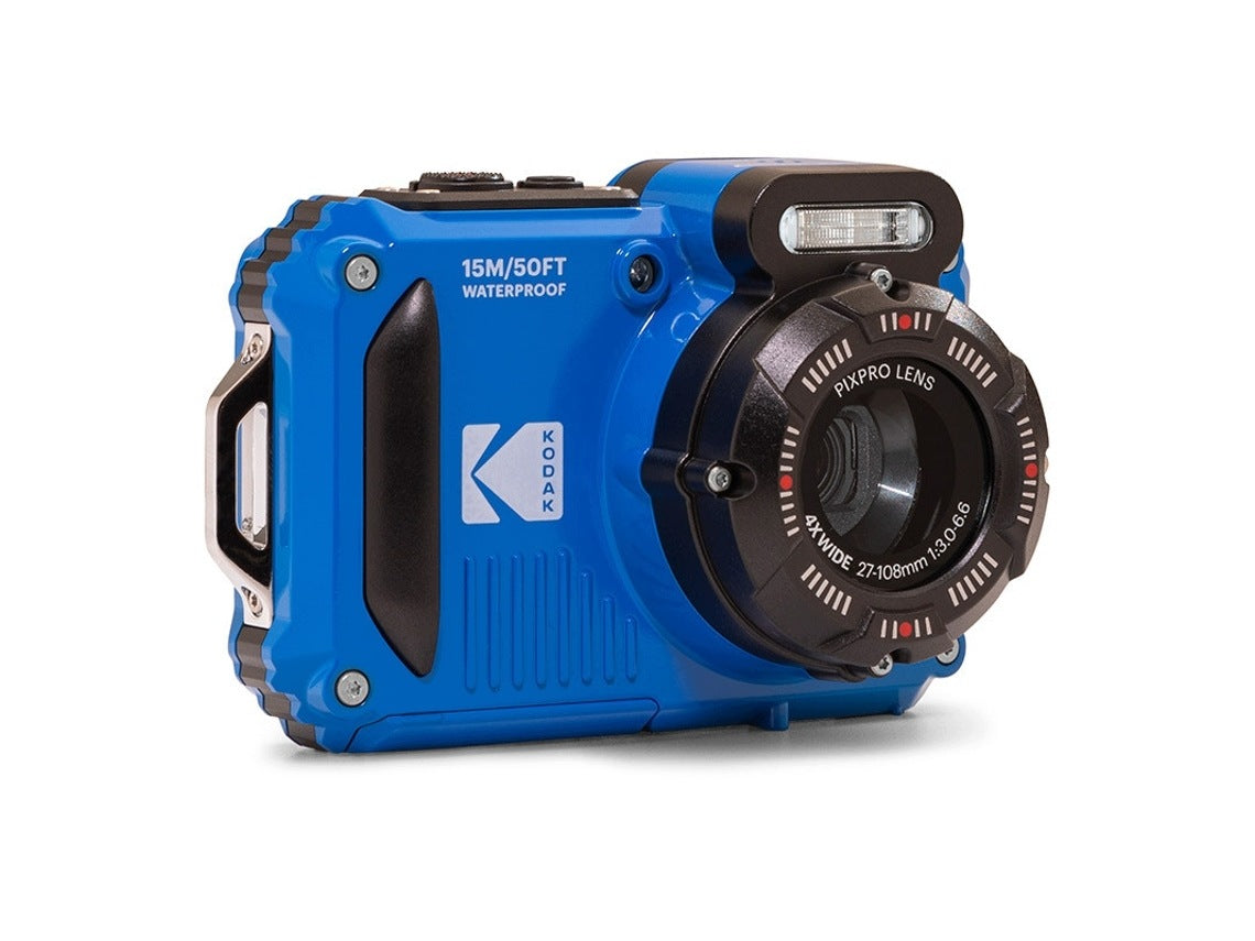 Blue Kodak WPZ2 16 MPX waterproof, set: TF 32GB, reader, case Brand Kodak