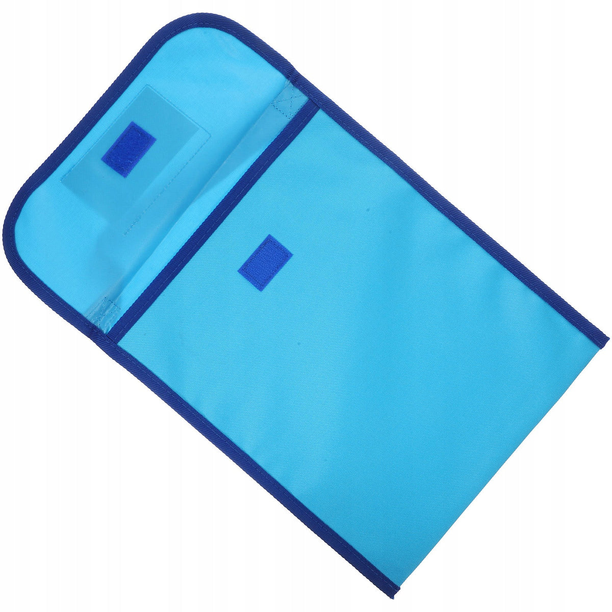 Blue Nylon Tote Bag Large Capacity Student Handbag with Sticky Band Kind shoulder