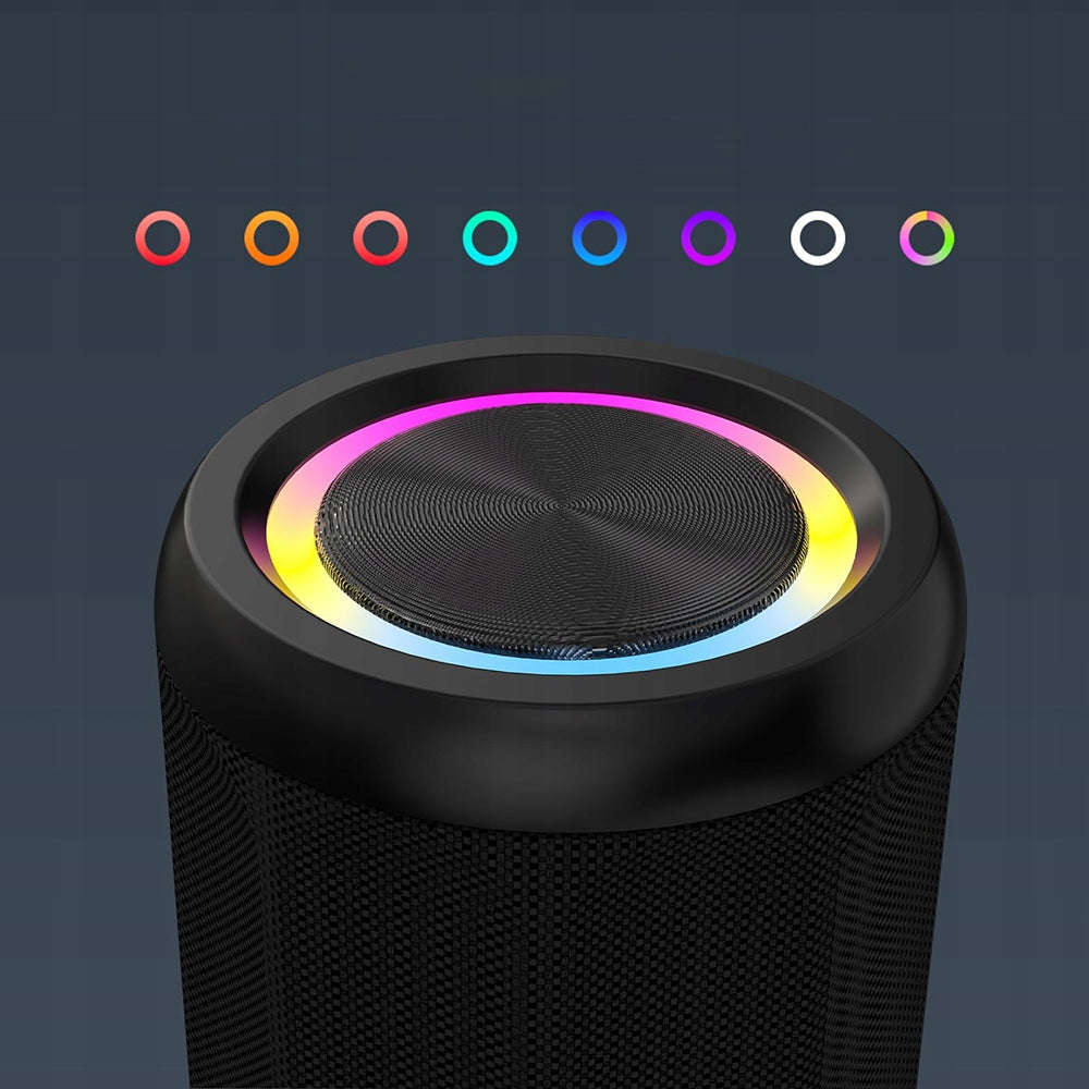 Bluetooth 5.0 USB AUX MP3 RGB Wireless Speaker Black Brand no brand