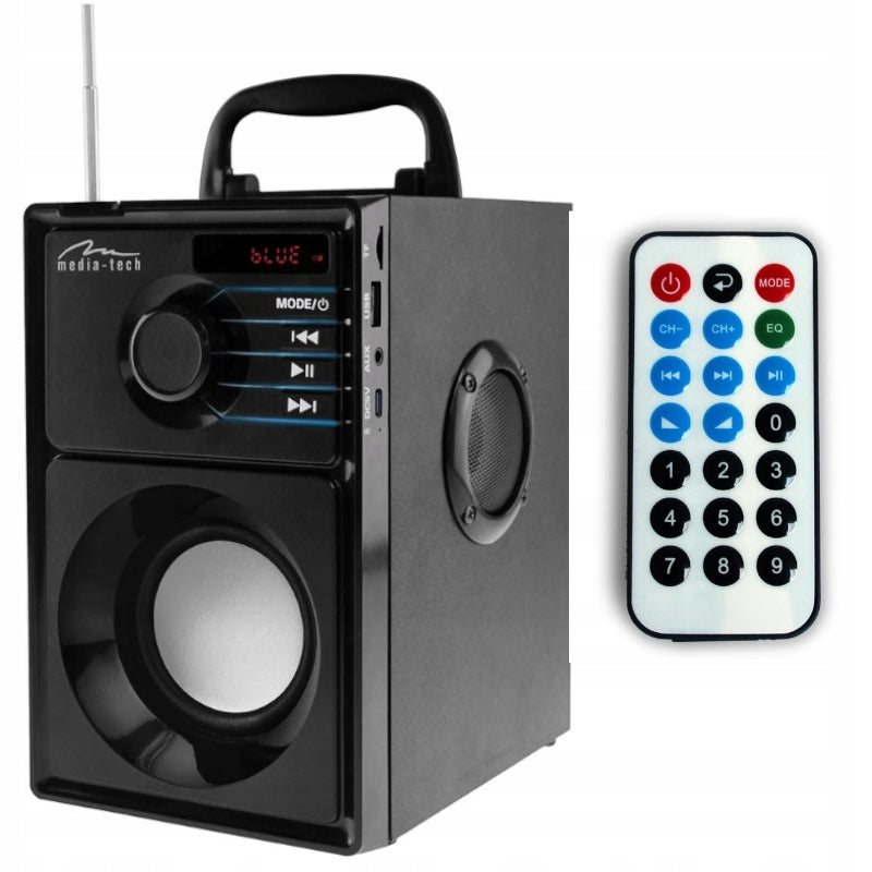 Bluetooth 5.1 BOOMBOX portable speaker + Media-tech MT3179 FM MP3 USB remote control Brand Media-tech