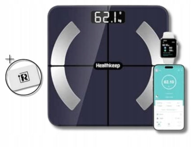 Bluetooth Bathroom Scale with 13 Body Data For Application Max 180kg+ FREEBIE