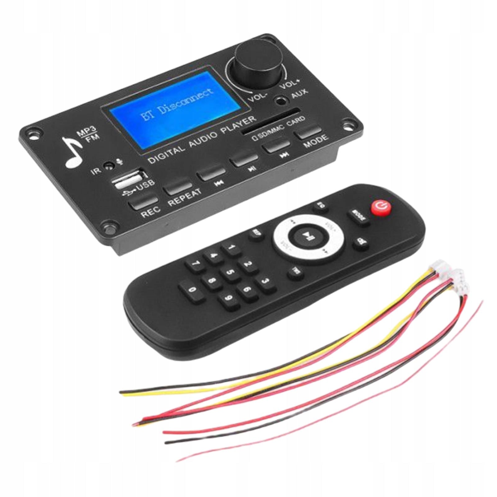 Bluetooth MP3 Decoder Board USB TF USB FM Car Radio 12V W/ Remote Control Packaging status original
