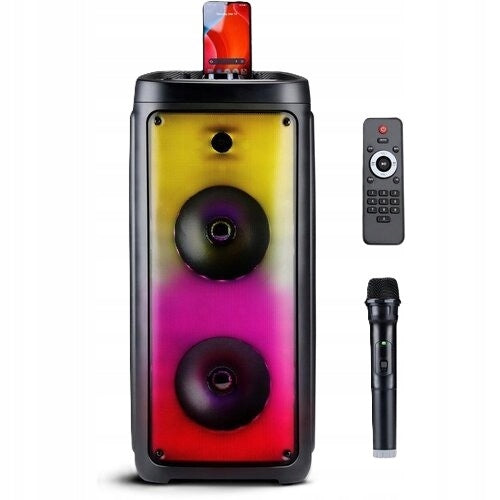 Bluetooth Mobile Speaker DJ PARTY 651 FM Radio 15W Microphone Remote Control Black