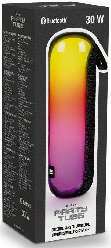Bluetooth Party Speaker Glow180 LED Backlight 30W Black Big Ben Brand Bigben