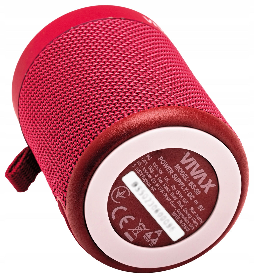 Bluetooth Portable Wireless LED Speaker Vivax BS-50 AUX USB Manufacturer code VIVAX BS-50