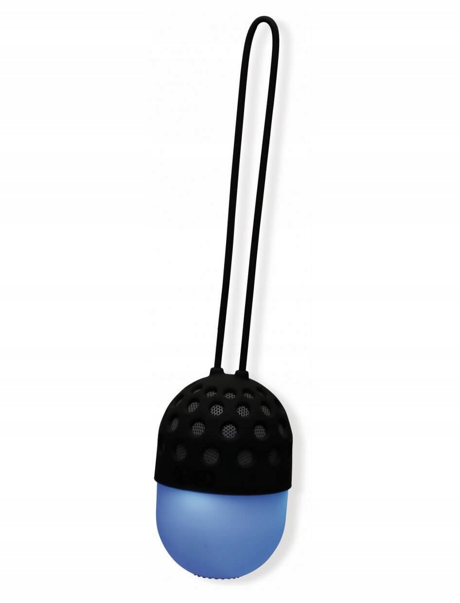 Bluetooth Shower Speaker with LED Light Effects Grey Batteries included no