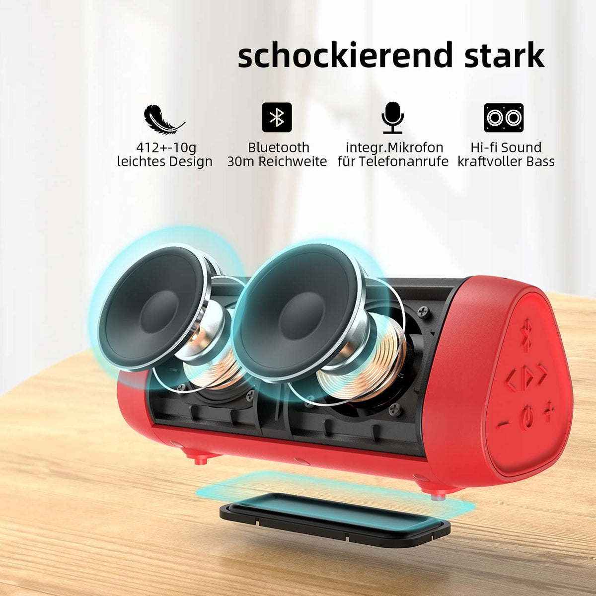 Bluetooth SoundBar Speaker, 12W Wireless 25h Brand no brand