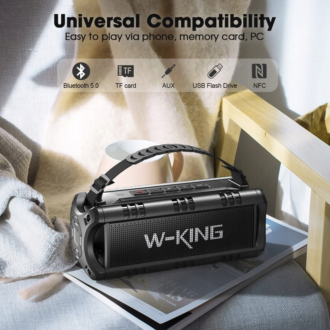 Bluetooth Speaker 30W Bass Powerbank W-KING D8 mini Brand W-King
