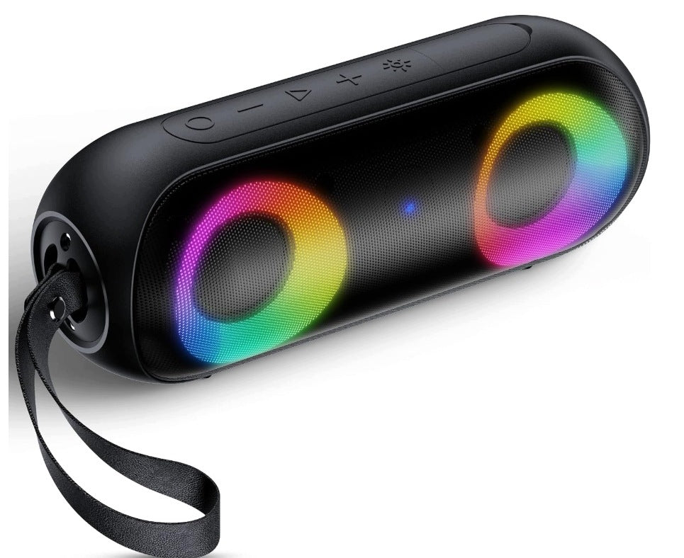 Bluetooth Speaker, 30W Portable Bluetooth Speaker, with RGB Lighting