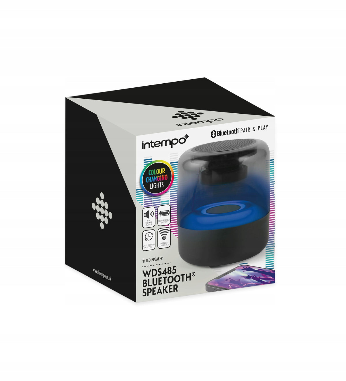 Bluetooth Speaker 5.0 Party LED Intempo WDS 485