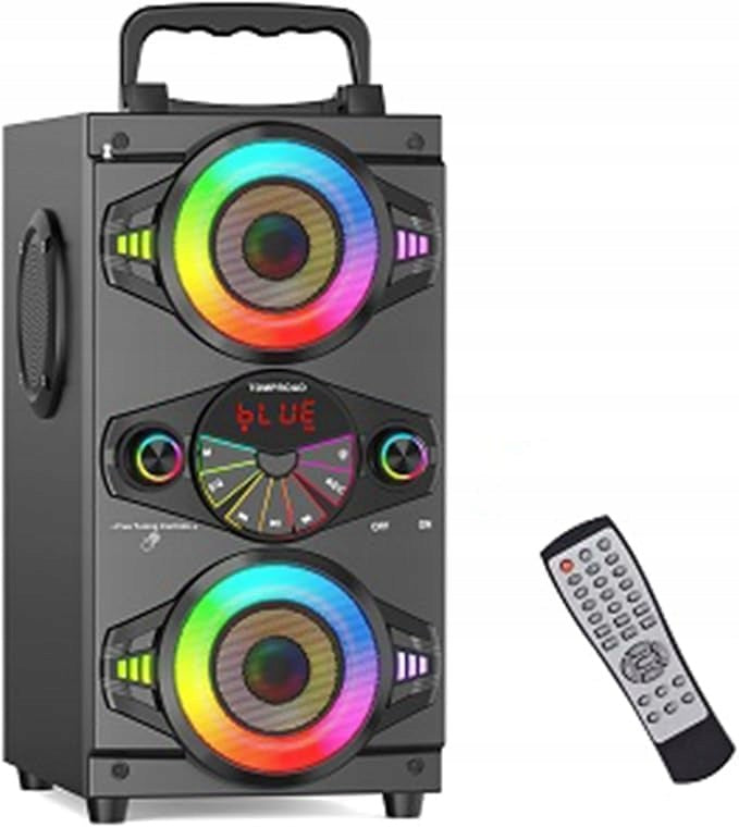 Bluetooth Speaker 60W Boombox Powerful Bass Subwoofer FM LED Wireless