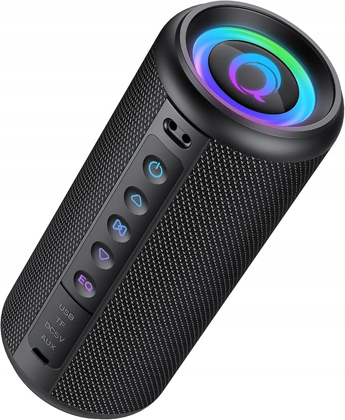 Bluetooth Speaker BX-09 Portable 20W RGB IPX5 TWS FM Radio Black