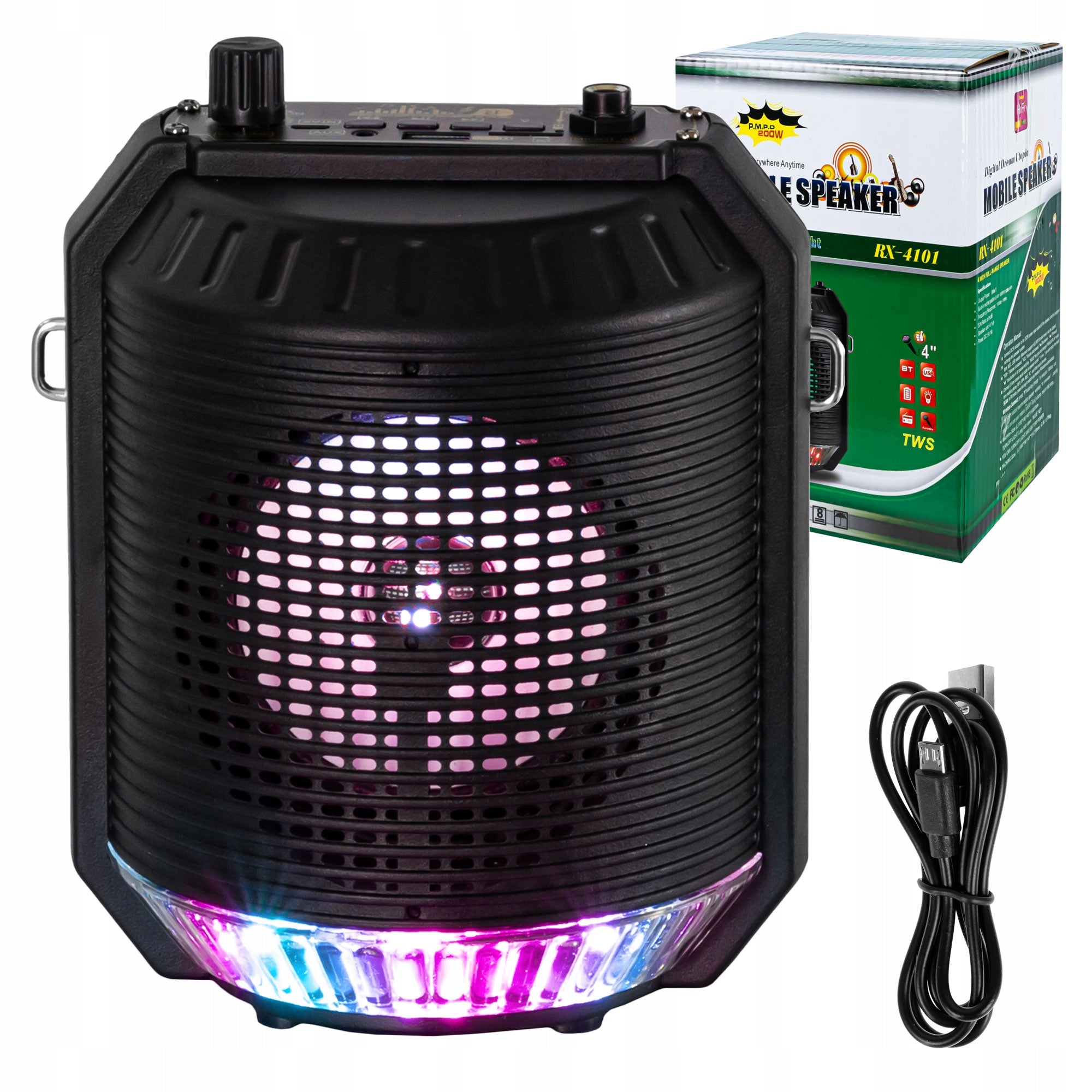 Bluetooth Speaker Boombox Mobile USB RADIO LED Wireless Portable MP3