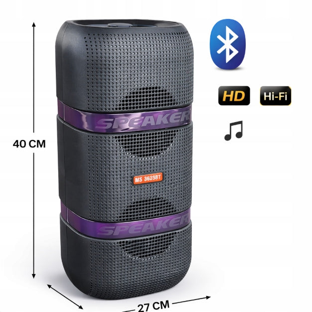 Bluetooth Speaker Boombox RGB LED Powerful Bass FM Radio USB AUX Brand no brand
