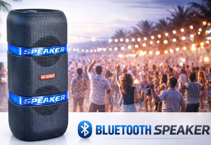 Bluetooth Speaker Boombox RGB LED Powerful Bass FM Radio USB AUX Manufacturer code A93