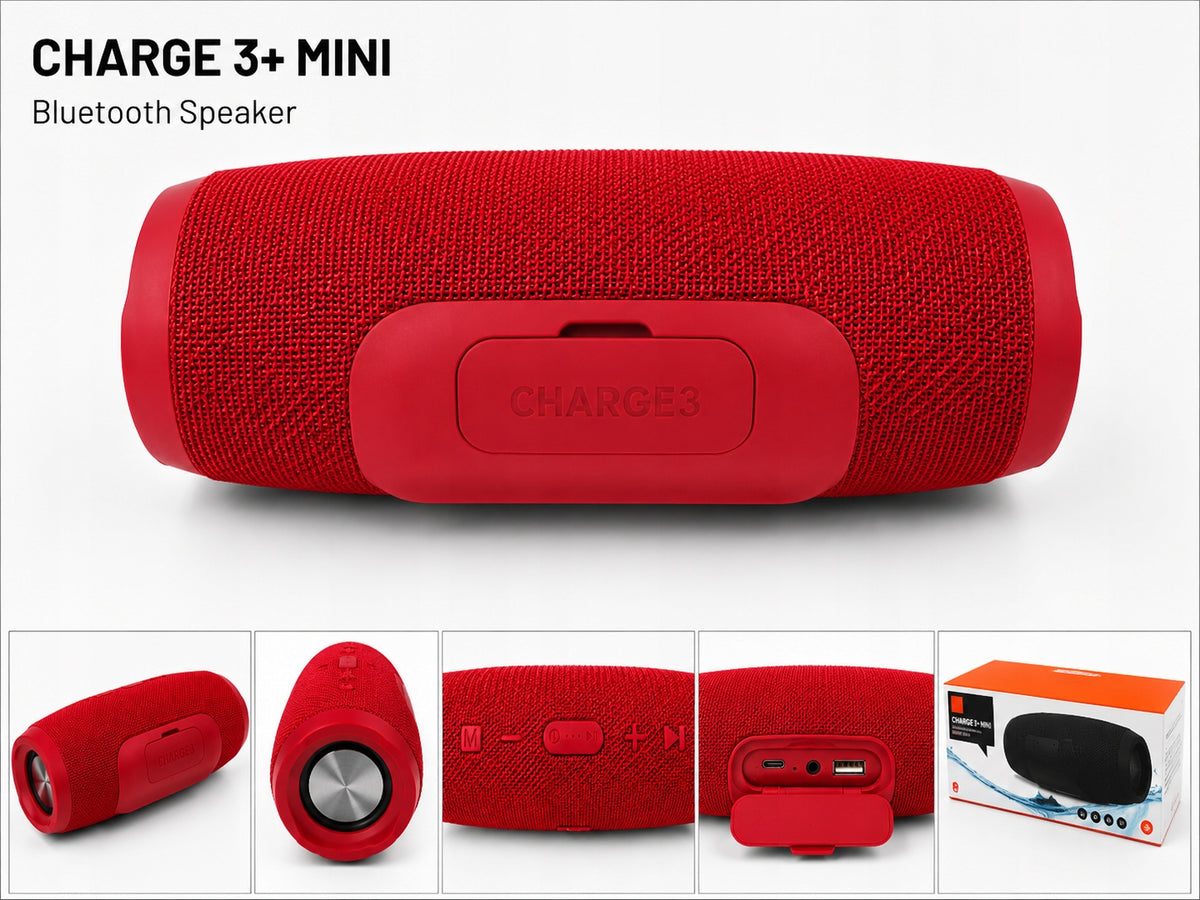 Bluetooth Speaker CHARGE 3+ MINI WIRELESS Portable 20W Red Packaging status original