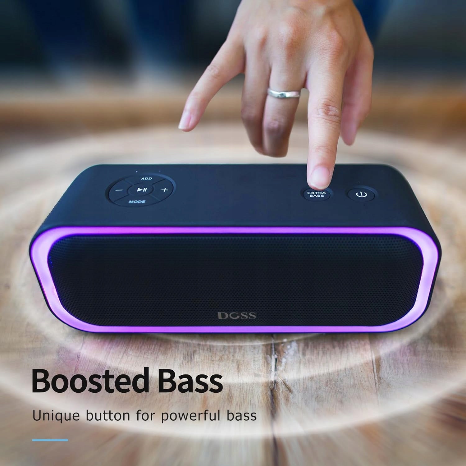 Bluetooth Speaker DOSS SoundBox Pro 20W Wireless Portable Black Brand Doss