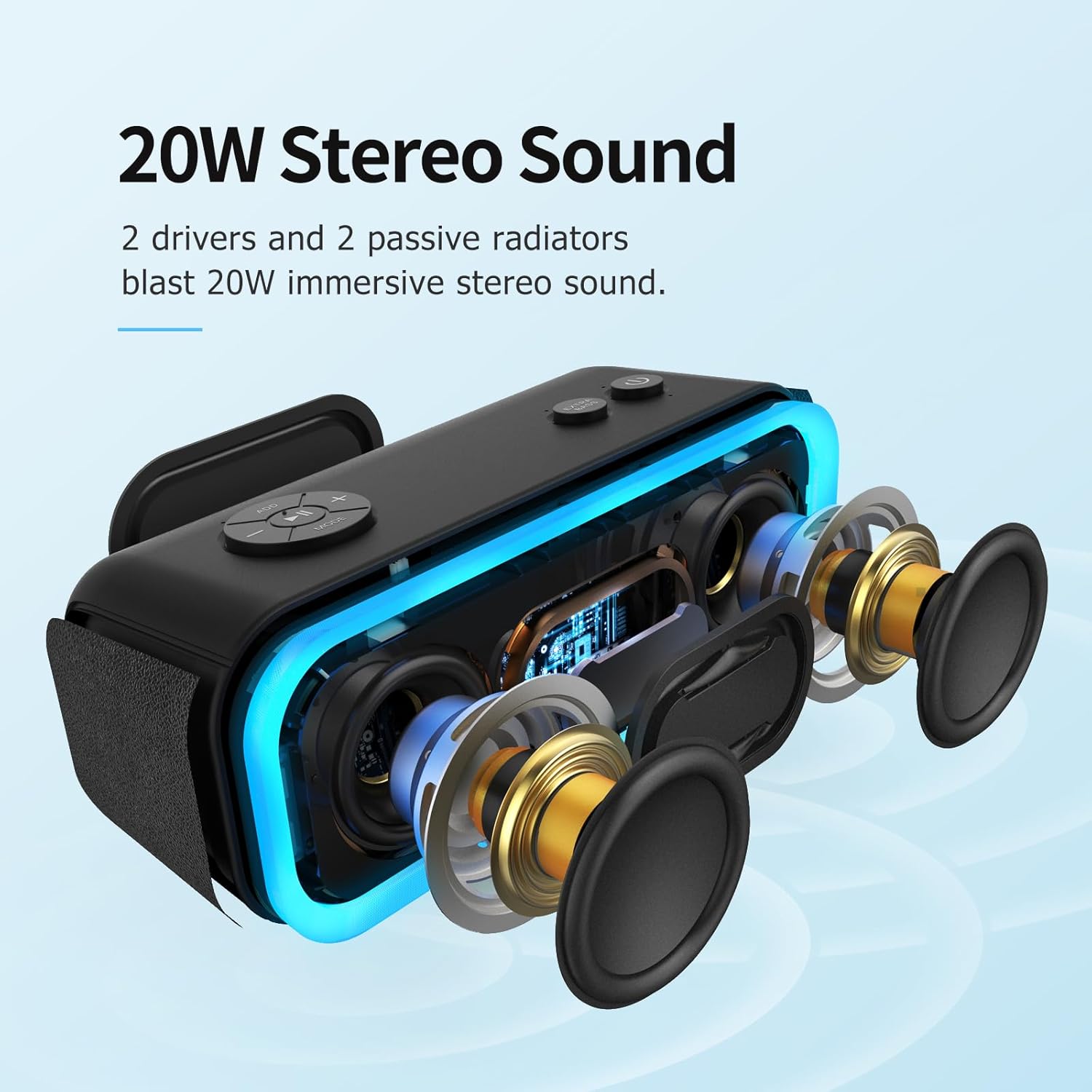 Bluetooth Speaker DOSS SoundBox Pro 20W Wireless Portable Black Manufacturer code BSgvgq