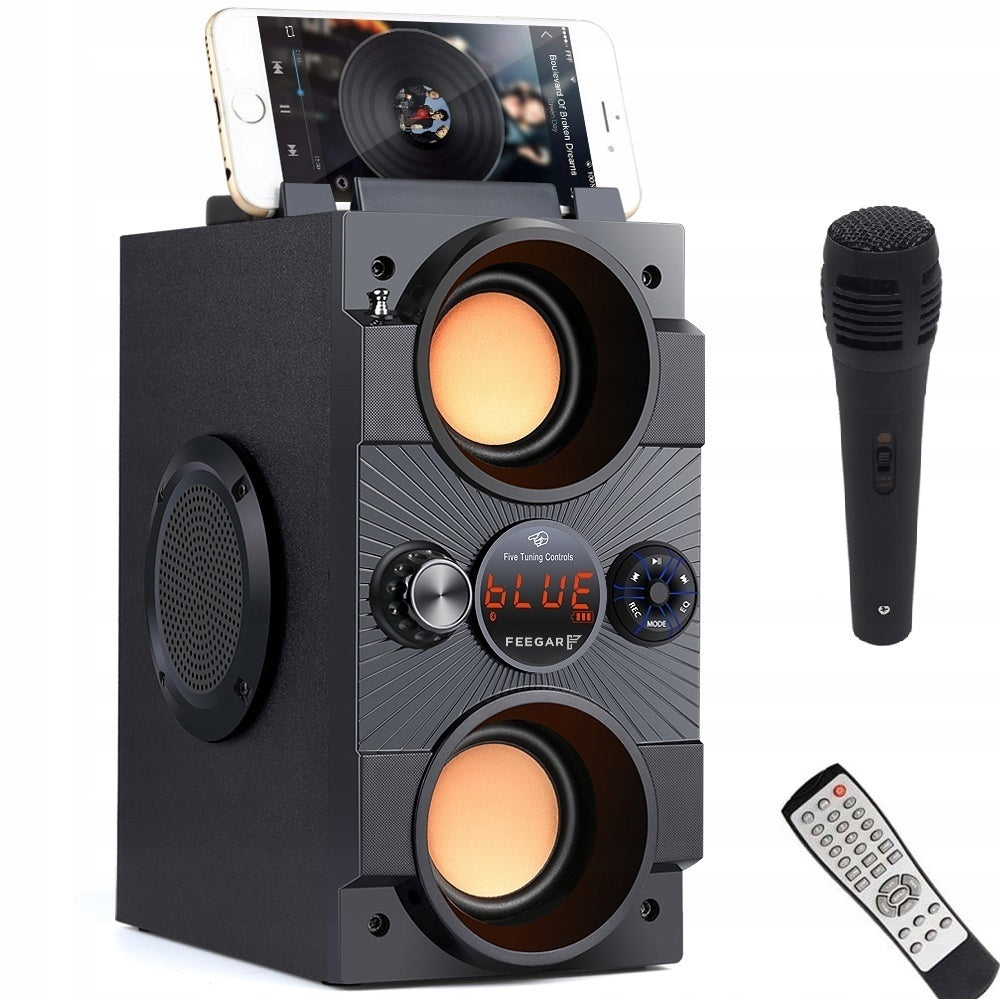 Bluetooth Speaker Feegar Dance Radio USB SD AUX jack 3.5mm KARAOKE MICROPHONE