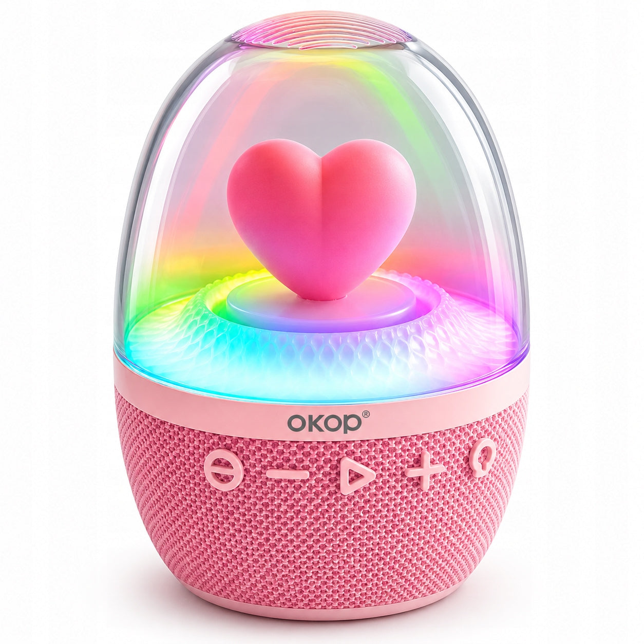 Bluetooth Speaker Night Light Led RGB Heart Pink Decorative Gift